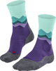 Falke tk2 anti-blaar dik wol functioneel materiaal wandelsokken dames purper - maat 37-38