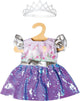 Heless poppenjurk fee en eenhoorn met sequins en kroon, 28-35 cm