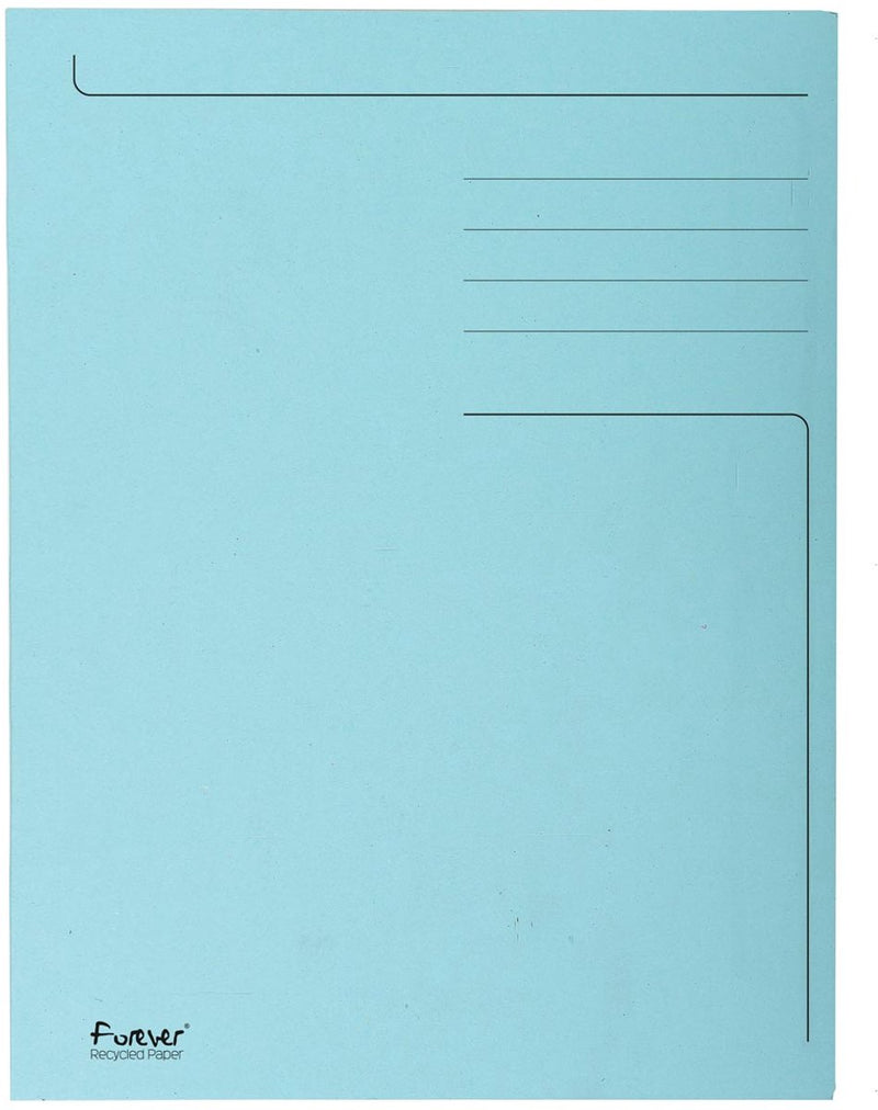Exacompta 50x forever® bedrukte map met 3 kleppen - 280gm2 - 24,5x35 cm voor folio - lichtblauw - 449006e