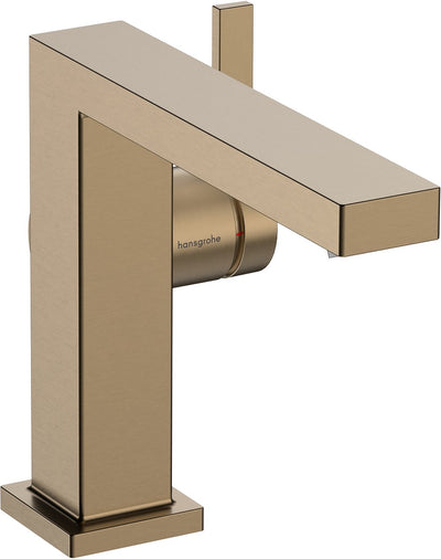 Hansgrohe tecturis e - wastafelkraan - ééngreeps bediening - coolstart energiebesparend - met trekwaste - 110mm maat - brushed bronze