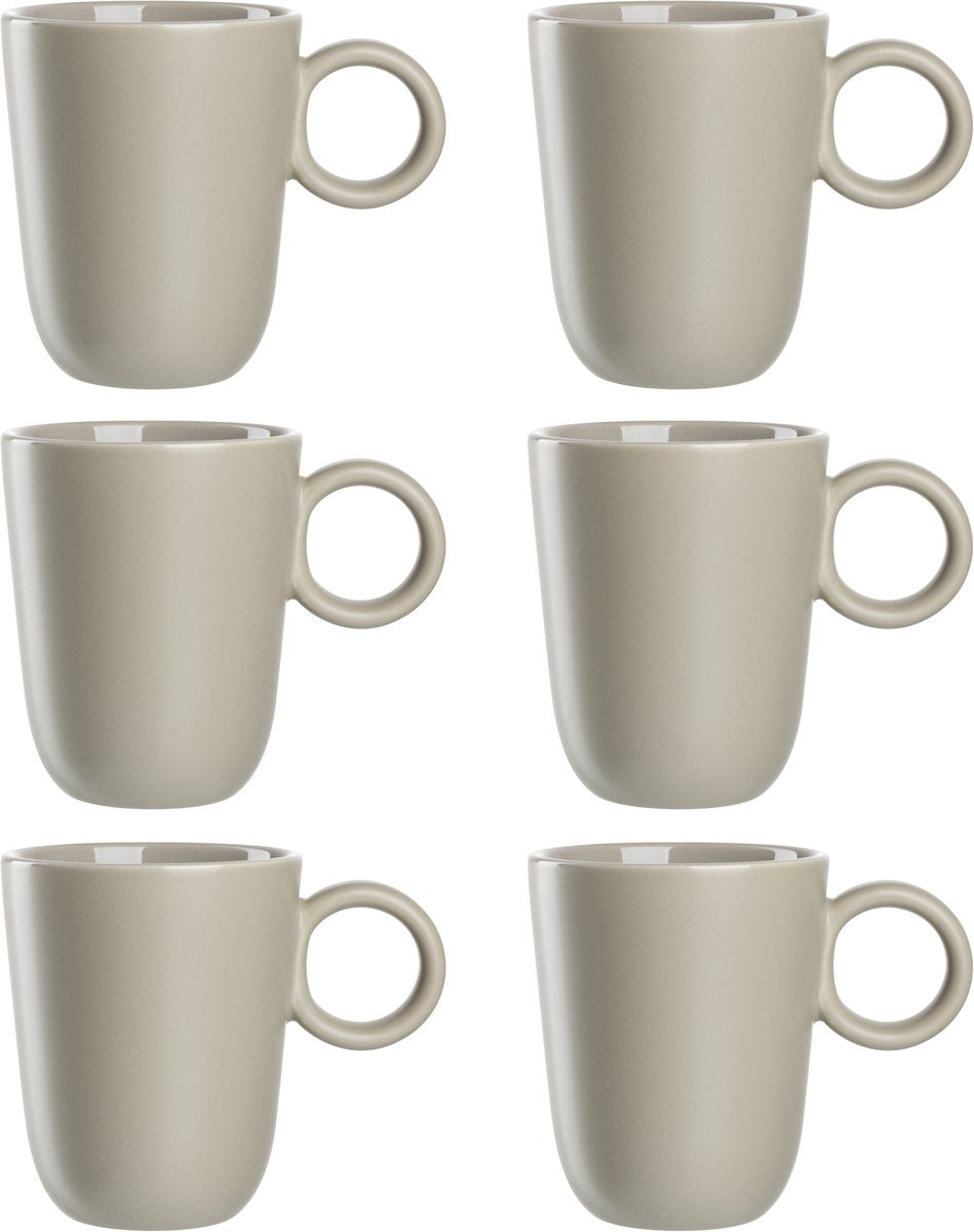 Leonardo roma mok 400ml beige - set 6