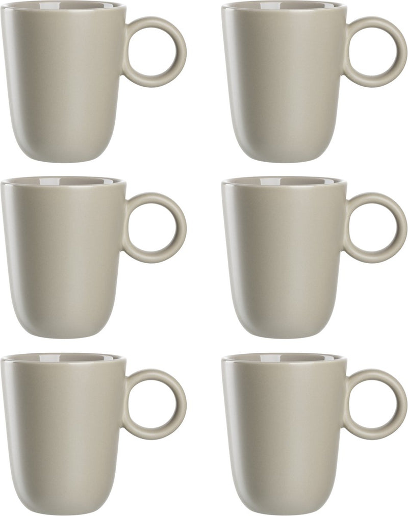 Leonardo roma mok 400ml beige - set 6