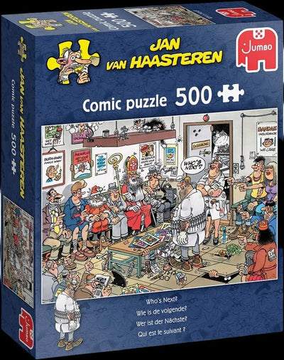 Jan van haasteren wie is de volgende? - puzzel 500 stukjes volwassenen - legpuzzels