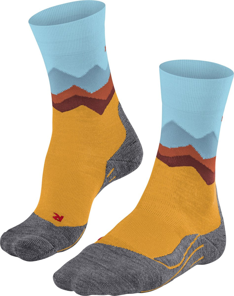 Falke tk2 anti-blaar dik wol functioneel materiaal wandelsokken dames geel - maat 39-40