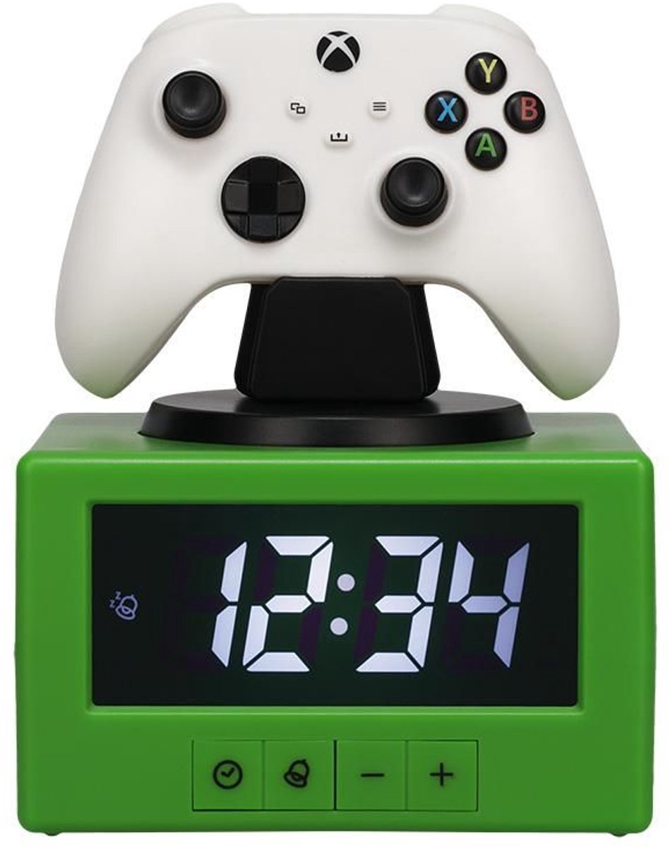 Xbox controller digitale wekker met nachtlampfunctie, officieel gelicentieerde gaming slaapkamerdecoratie voor kinderen, volwassenen, jongens, mannen, cadeaus voor gamers - paladone