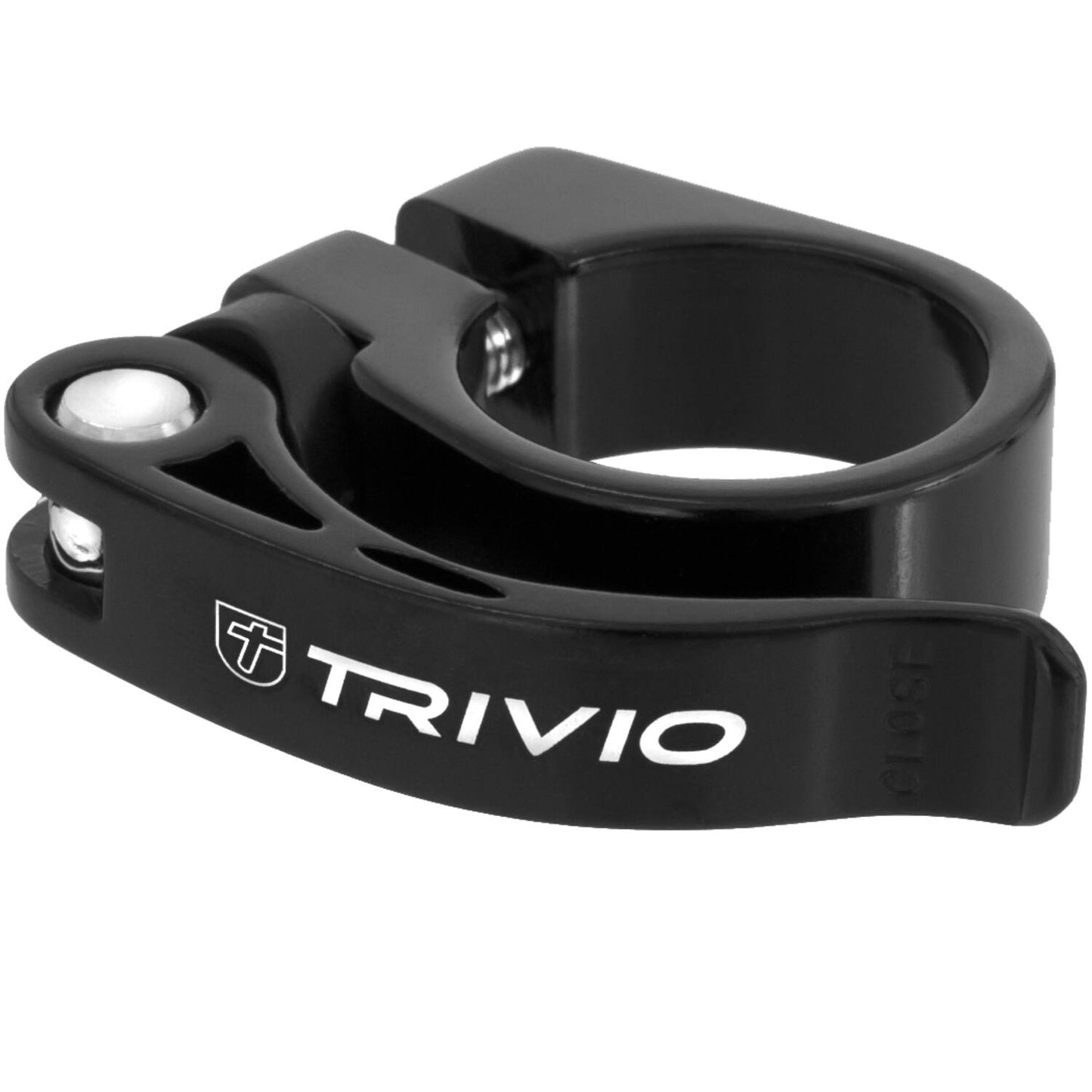 Trivio - zadelpenklem aluminium zwart 31.8mm quick release