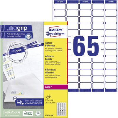 Gerecycleerde etiketten lr7651-100 38,1x21,1mm