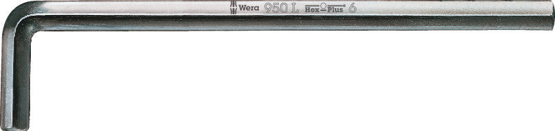Wera 950 l stiftsleutel, metrisch, verchroomd, hex-plus, 12.0 mm - 1 stuk(s) - 05021645001