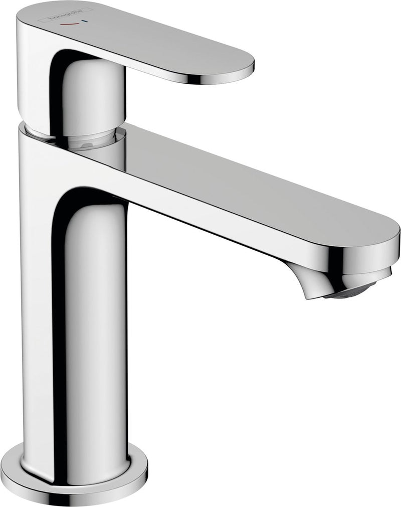 Hansgrohe rebris s - wastafelmengkraan - ééngreeps bediening - coolstart energiebesparend - met trekwaste - 110mm maat - chroom