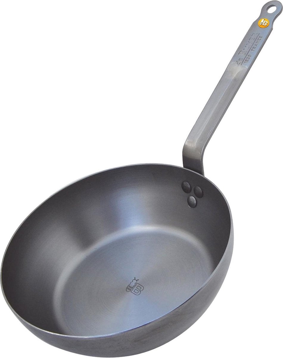 Debuyer de buyer mineral b hapjespan 24 cm – plaatstaal – pfas-vrij – inclusief hoge rand – geschikt voor inductie – made in france