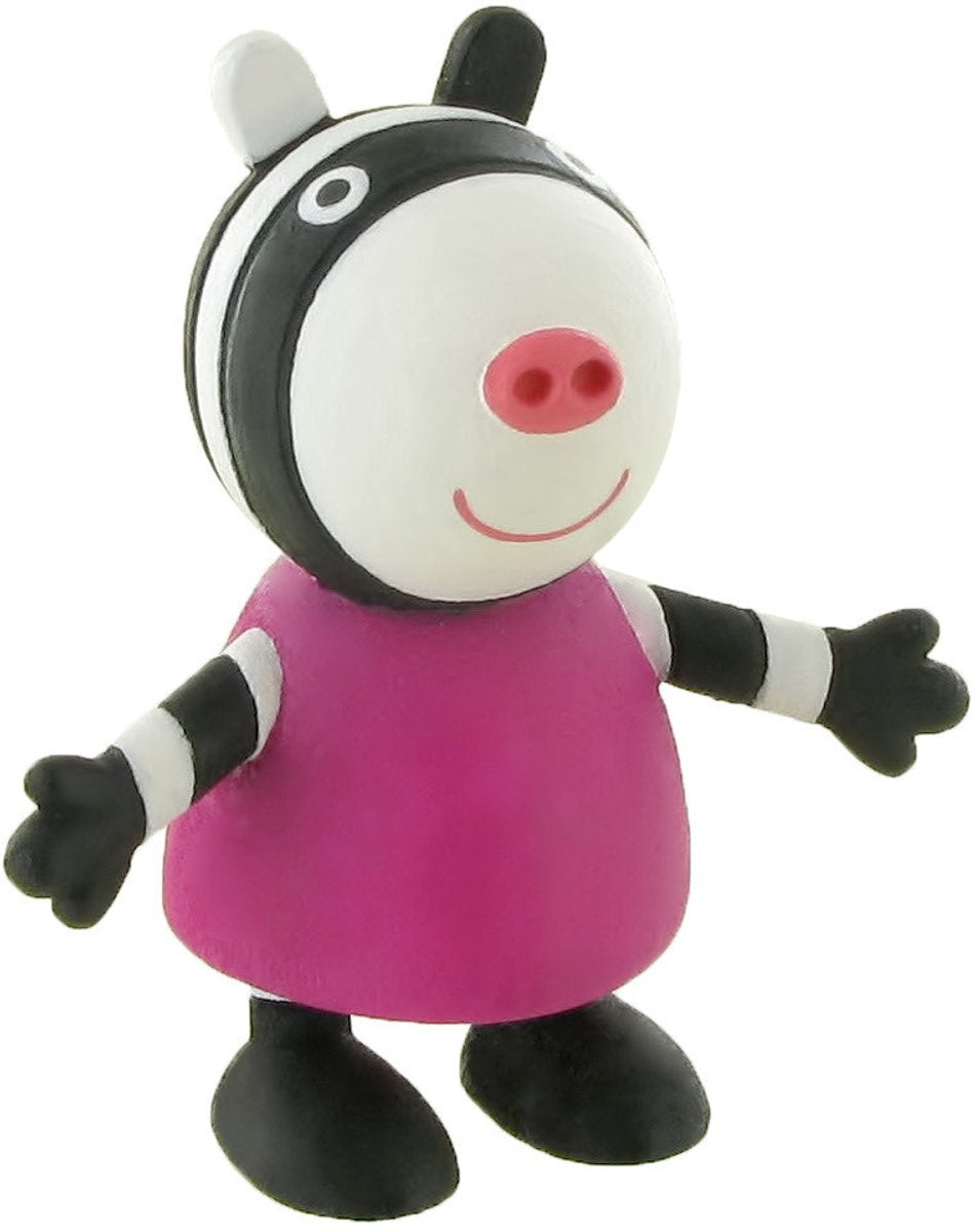Peppa pig zoë zebra taart topper decoratie 6 cm.