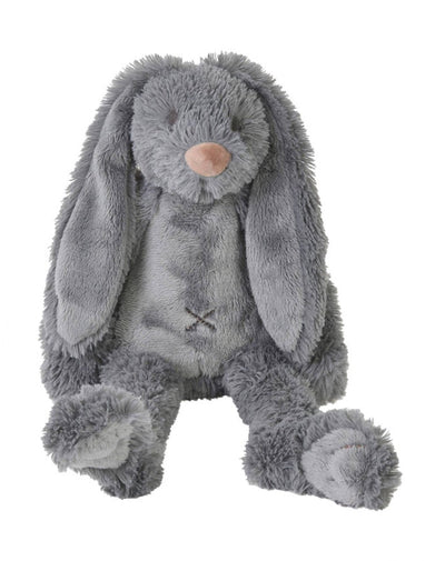 Happy horse konijn richie knuffel 28cm - donkergrijs - baby knuffel