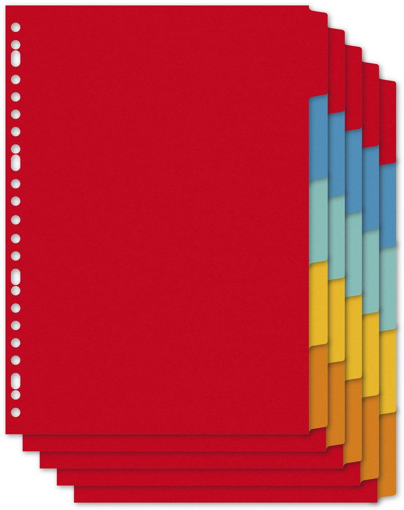 Kangaro tabbladen a4 - 5-delig - blanco tabs - karton - krimp a 5 sets - pe405m-5