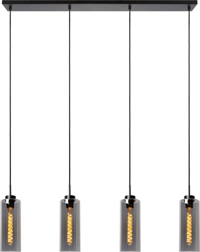 Lucide bruno - hanglamp - 4xe27 - fumé