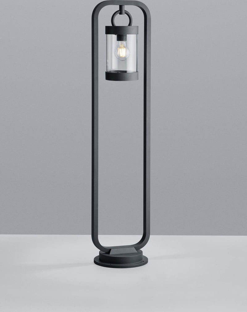 Trio sambesi - paalverlichting - antraciet - excl. 1x e27 4w - schemeringsensor - buitenverlichting - ip44