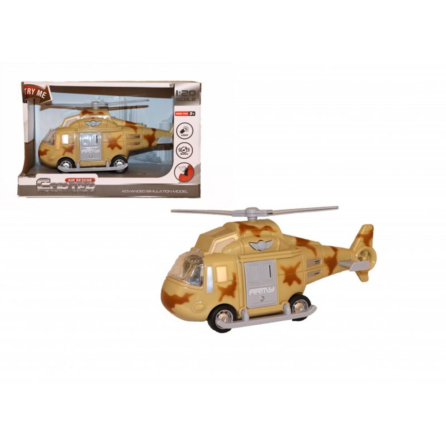 Helikopter frictie met licht en geluid