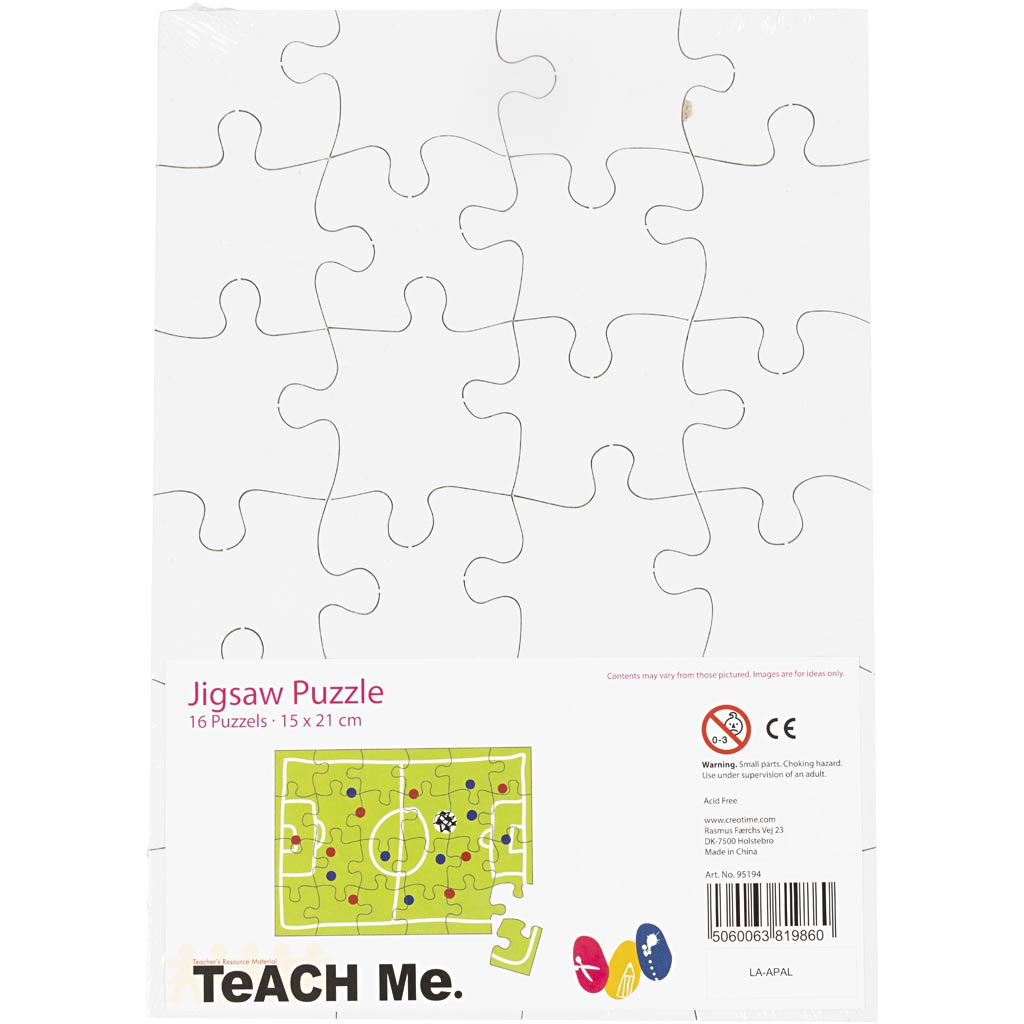 Creativ company https: www.cchobby.nl puzzel-afm-15x21-cm-wit-24-delen-16-stuk-1-doos