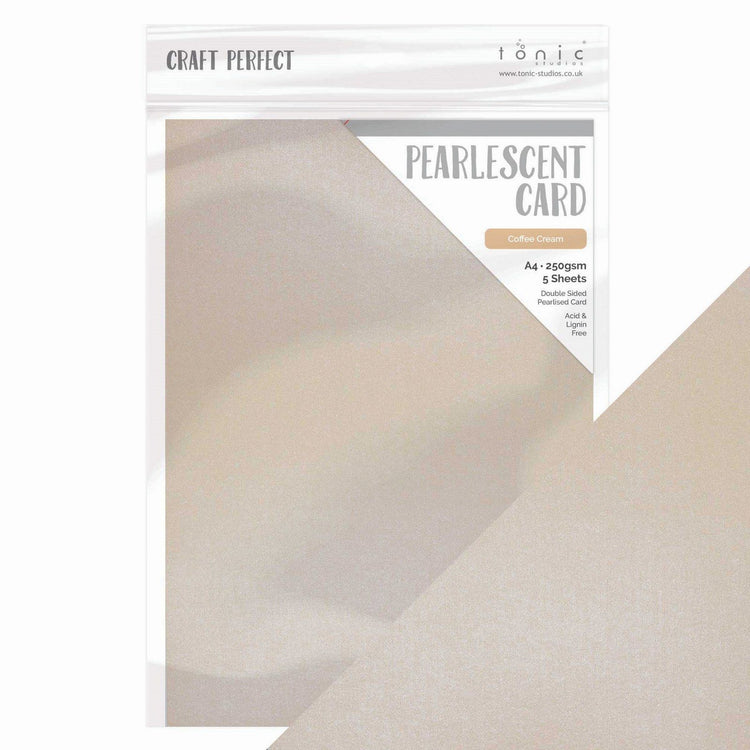 Craft perfect by tonic studios craft perfect • pearlescent card a4 250g coffee cream 5pcs