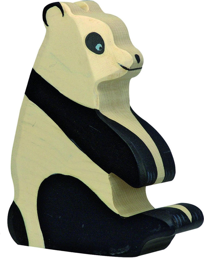 Holztiger wildernis - pandabeer - 10x3x13cm - houten figuur - handgemaakt
