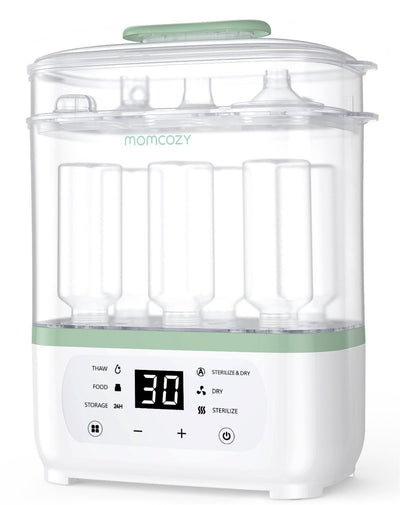 Momcozy 8-in-1 babyfles sterilisator droger – elektrische stoomsterilisator – geschikt voor 8 flessen – 24 uur steriele bewaring