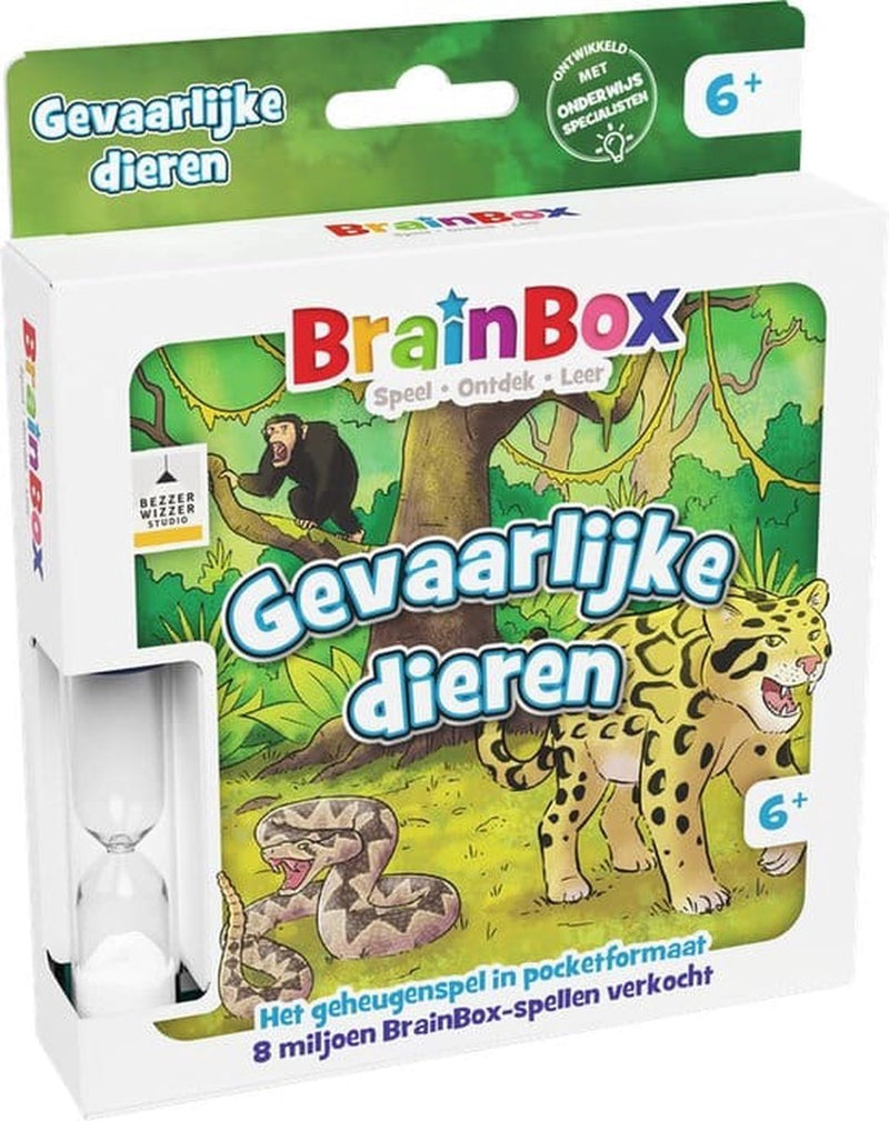 Bezzerwizzer brainbox pocket gevaarlijke dieren - nederlands kaartspel