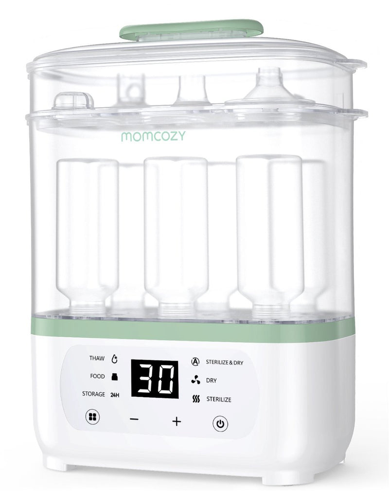 Momcozy 8-in-1 babyfles sterilisator droger – elektrische stoomsterilisator – geschikt voor 8 flessen – 24 uur steriele bewaring
