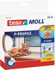 Tesa p-profil 05391-00100-02 afdichtingstape moll wit (l x b) 25 m x 9 mm 25 m