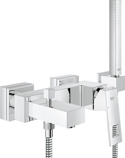Grohe eurocube badkraan - met badset - 15cm - chroom - 23141000