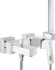 Grohe eurocube badkraan - met badset - 15cm - chroom - 23141000