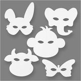 Creotime https: www.cchobby.nl dierenmaskers-h-13-24-cm-b-20-28-cm-230-gr-wit-16-stuk-1-doos - afbeelding 1
