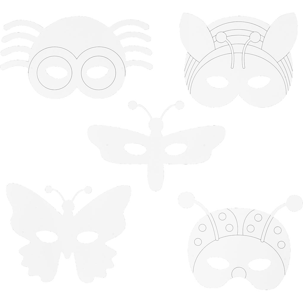 Creotime insectenmaskers karton, 16st.