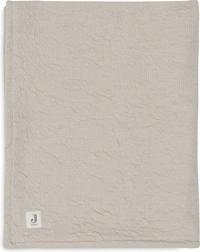 Jollein - deken ledikant 100x150cm - dekentje baby - soft waves - nougat velvet