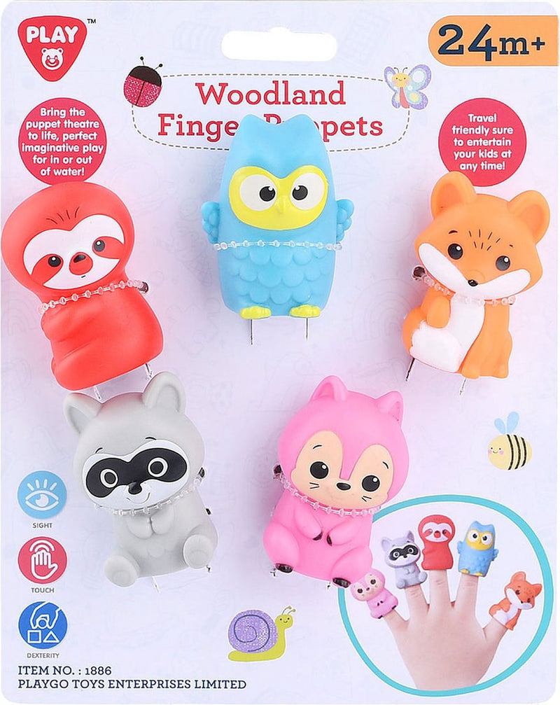 Playgo vingerpoppetjes bosdieren - 5st.