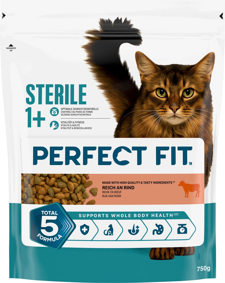Perfect fit kattenbrokken - steriel - rund zak 4x750g
