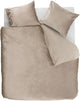 Ambiante velvety dekbedovertrek - lits-jumeaux - 240 x 200 220 cm - zand