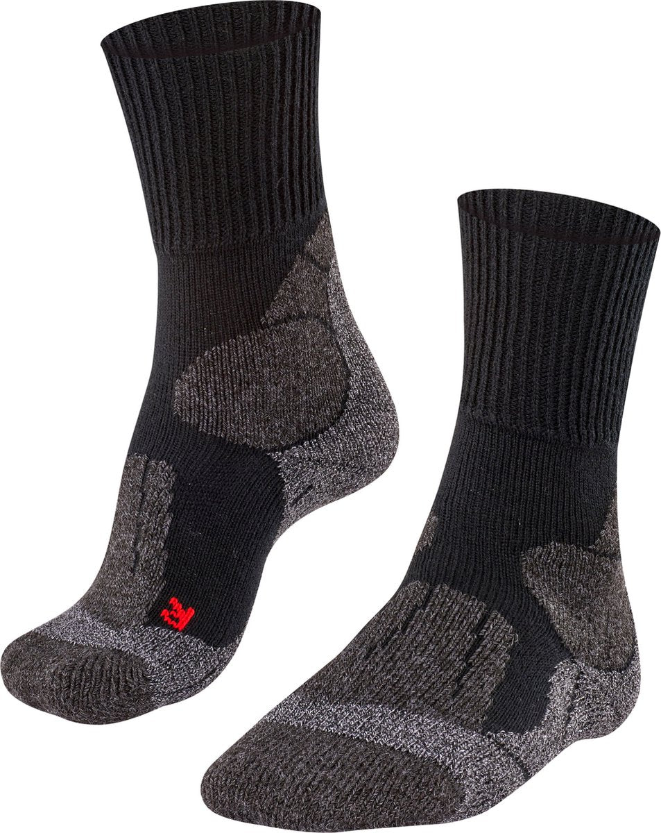 Falke tk1 anti-blaar dik wol functioneel materiaal wandelsokken dames zwart - maat 41-42