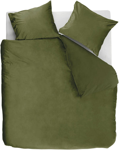 Ambiante velvety dekbedovertrek - tweepersoons - 200 x 200 220 cm - groen