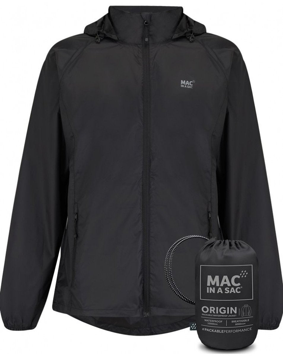 Mac in a sac origin 2 regenjas unisex - zwart - maat 3xl