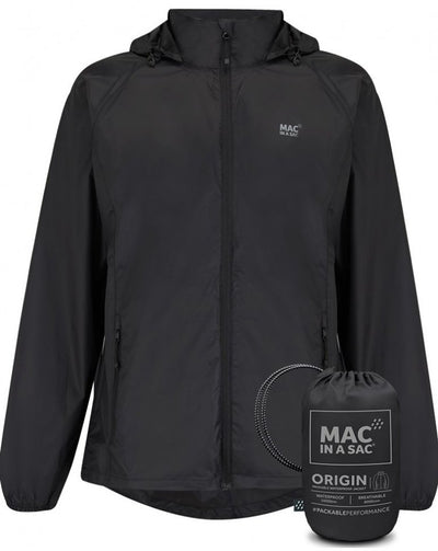 Mac in a sac origin 2 regenjas unisex - zwart - maat 3xl