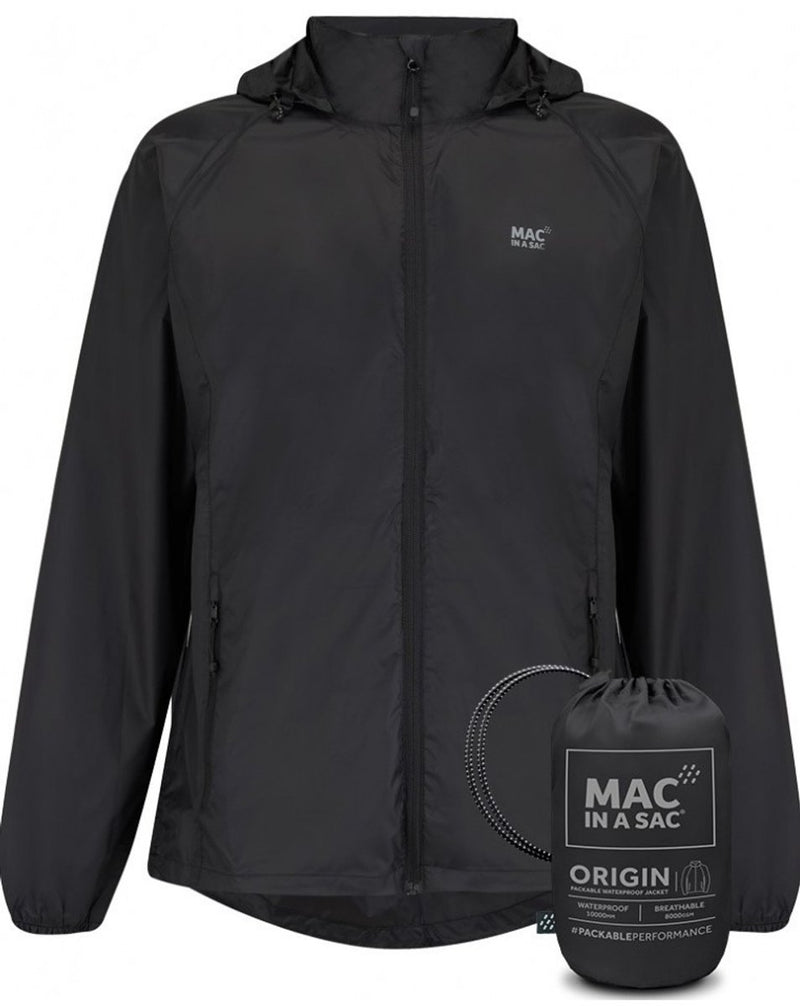 Mac in a sac origin 2 regenjas unisex - zwart - maat 3xl