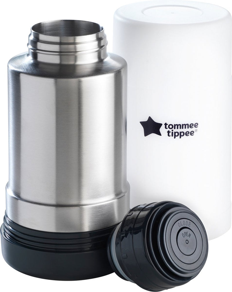 Tommee tippee closer to nature - draagbare flessen en voedselverwarmer - ideaal voor op reis - thermisch geïsoleerd - roestvrij staal met lekvrij deksel