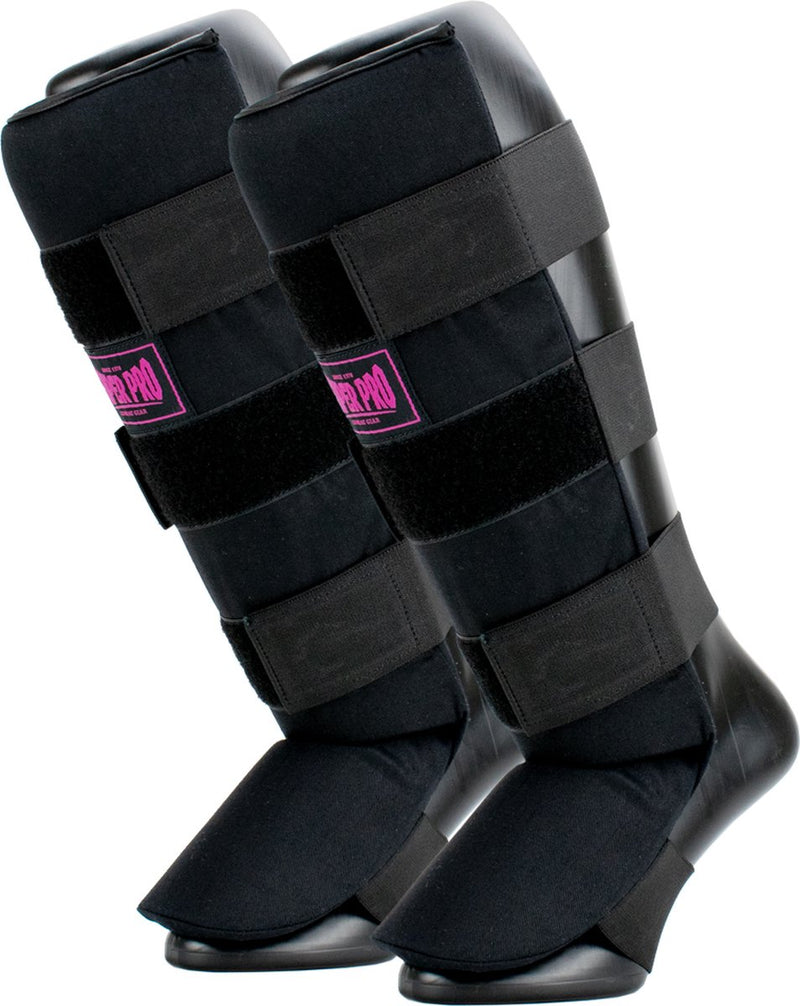 Super pro combat gear scheenbeschermer savior zwart roze extra extra small xxs