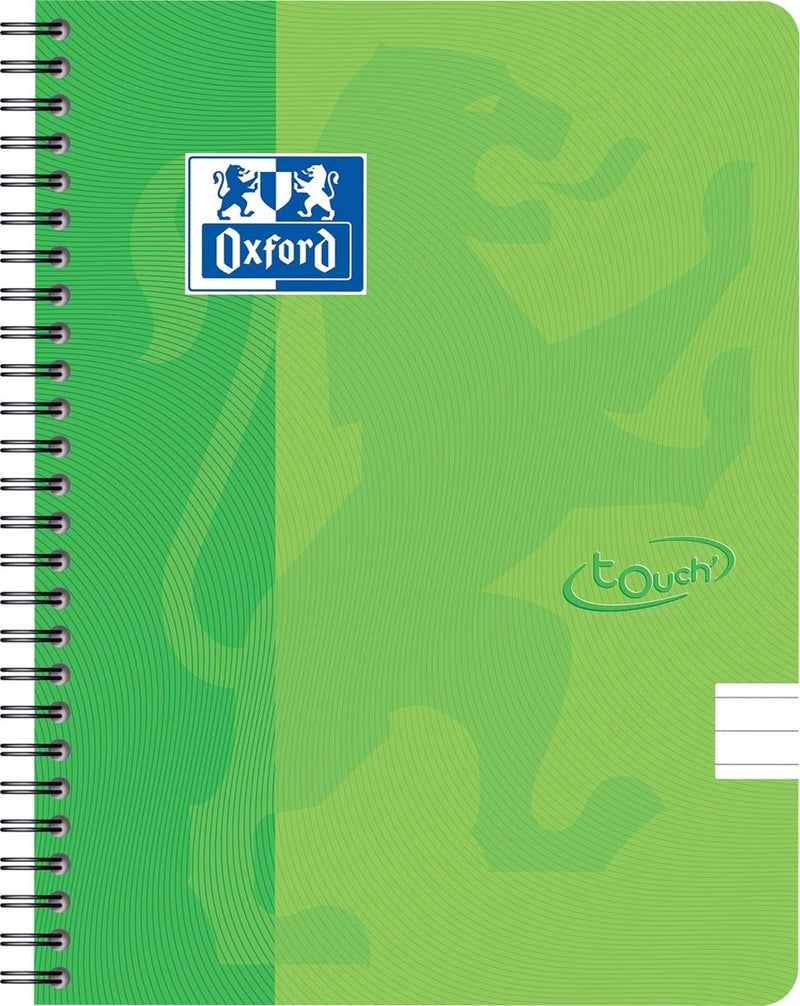 Oxford touch - schrijfblok - a5 - gelijnd - 140 pagina's - 90g - soft cover - lime groen
