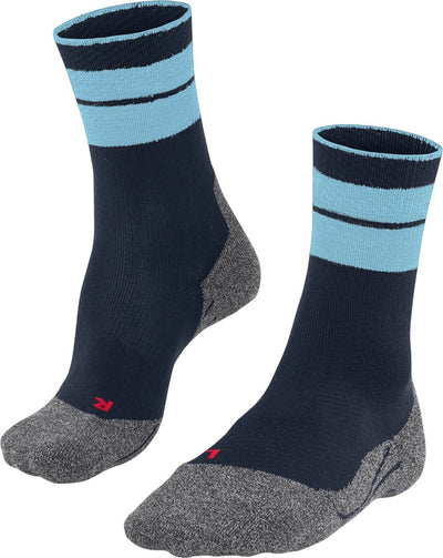 Falke tk stabilizing anti-blaar dik wol functioneel materiaal wandelsokken heren blauw - maat 39-41