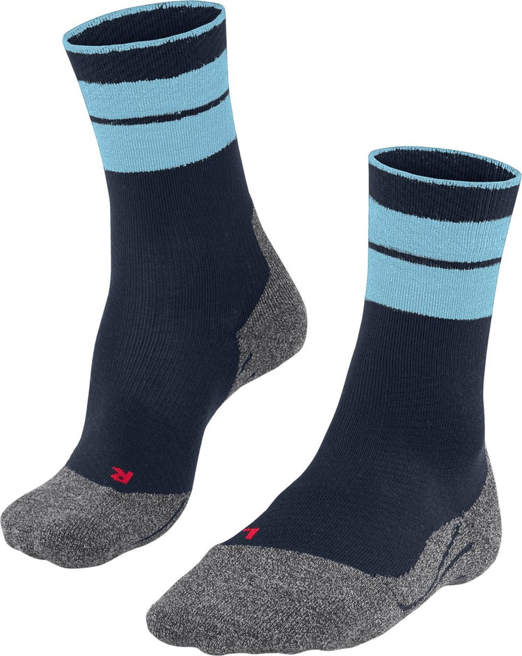 Falke tk stabilizing anti-blaar dik wol functioneel materiaal wandelsokken heren blauw - maat 39-41