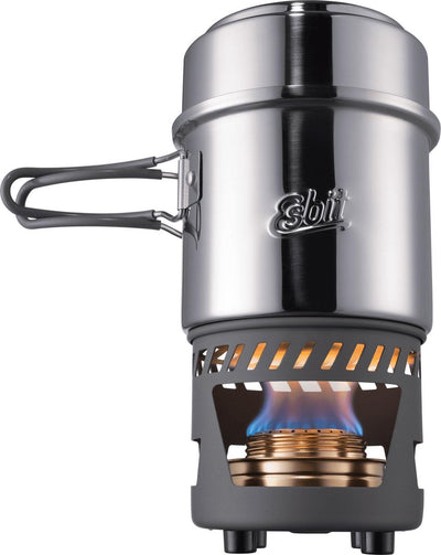 Esbit outdoor kooktoestel 985ml - alcoholbrander - aluminium rvs - opbergtas