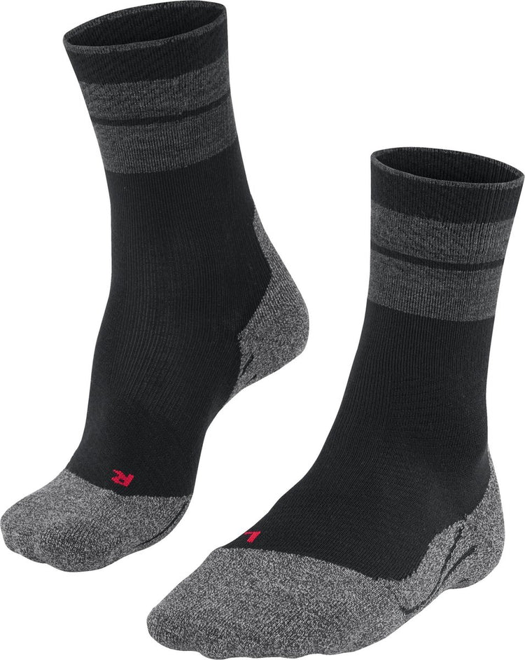 Falke tk stabilizing anti-blaar dik wol functioneel materiaal wandelsokken heren zwart - maat 39-41