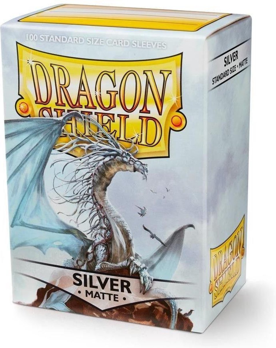 Dragonshield dragon shield - standaard size card sleeves silver matte 100x