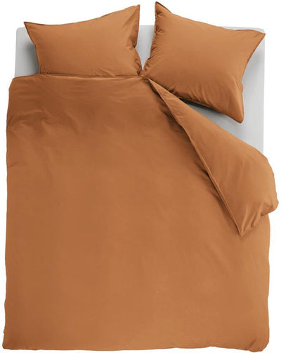 Ambiante cotton uni dekbedovertrek - effen - lits-jumeaux - 240x200 220 cm - oranje