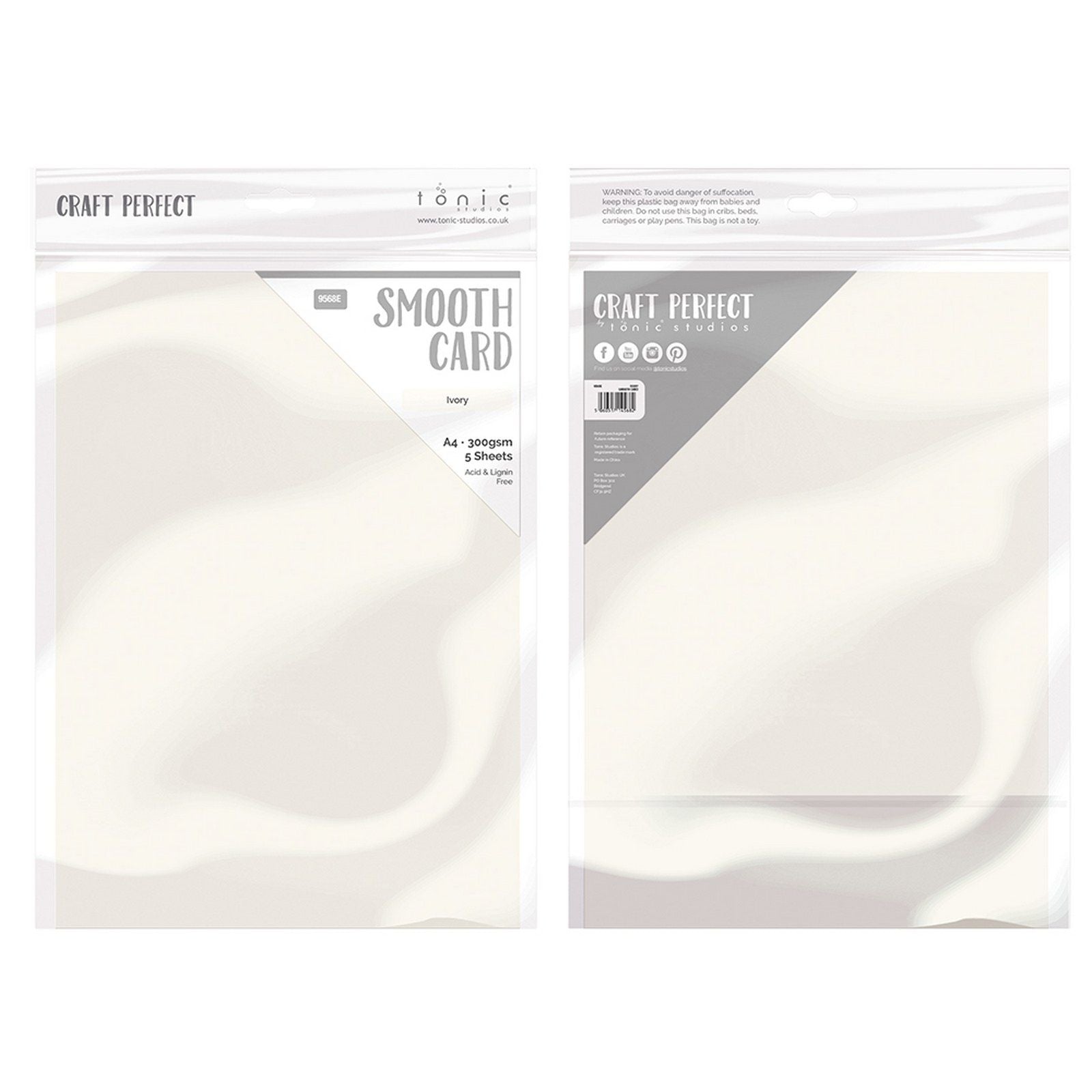Craft perfect by tonic studios craft perfect • smooth card a4 300g ivory 5pcs